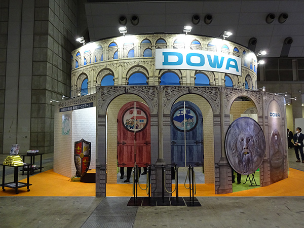 The design of this year’s booth was modeled after the Roman Colosseum
