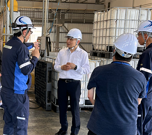 瀬戸内市長がバイオディーゼル岡山を視察されました