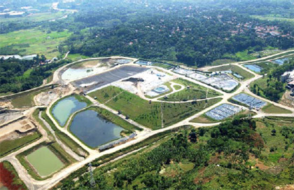 Existing waste treatment business site in Indonesia